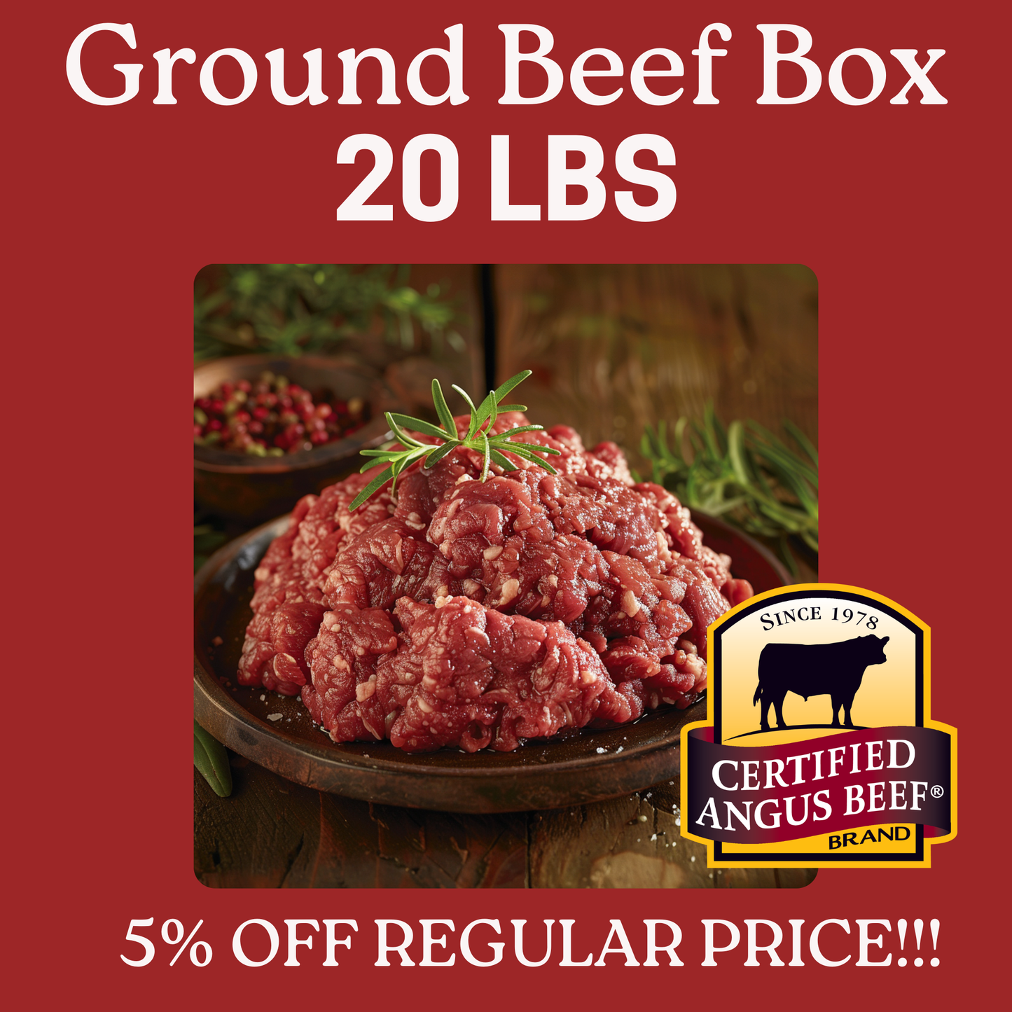 Ground Beef Box ( 20 LBs )
