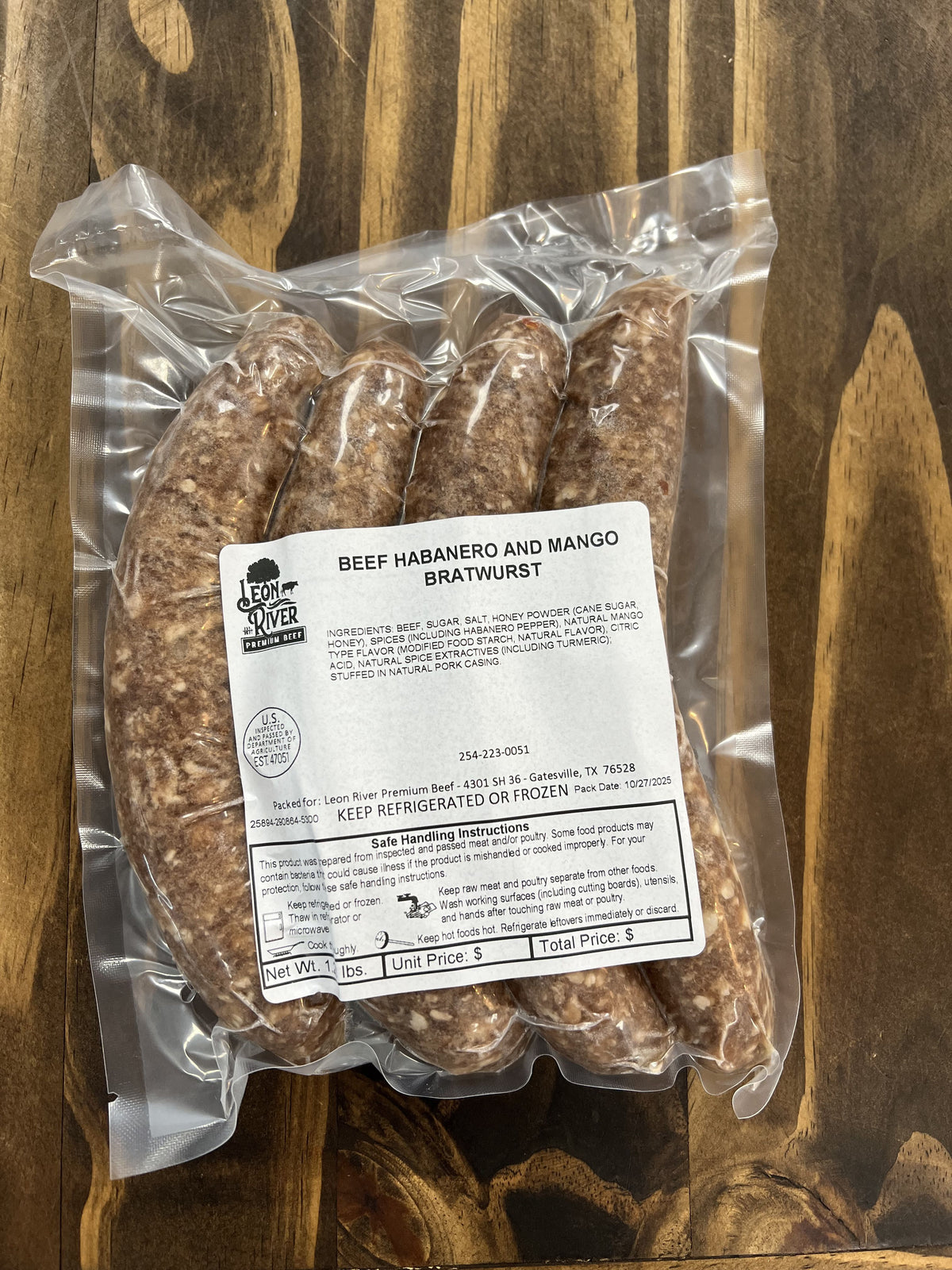 Leon River Uncooked Sausage