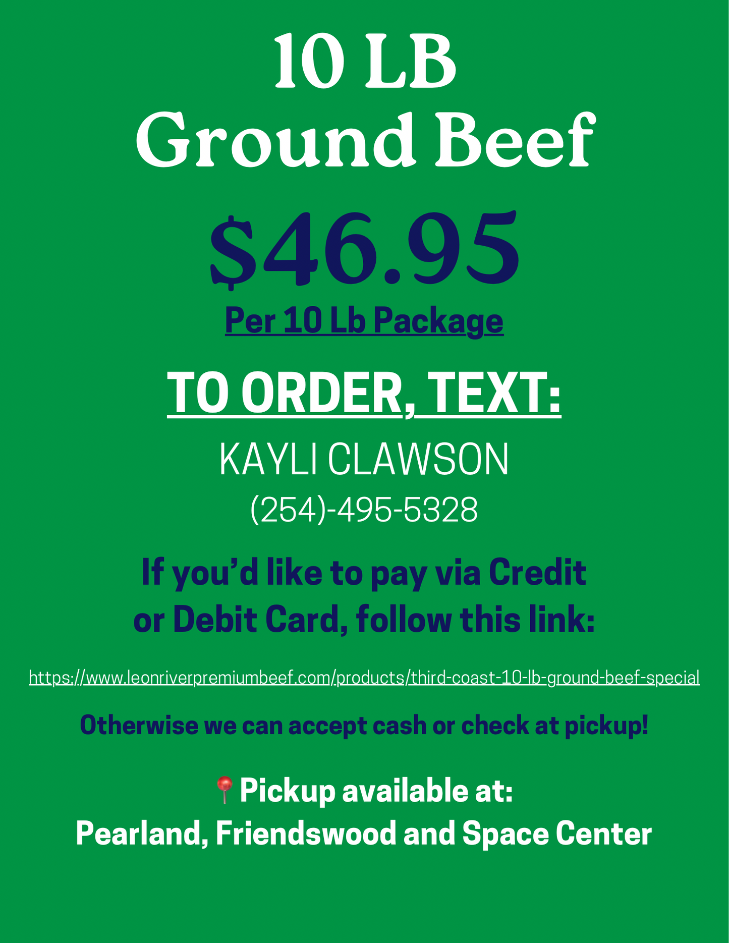 Third Coast - 10 LB Ground Beef Special