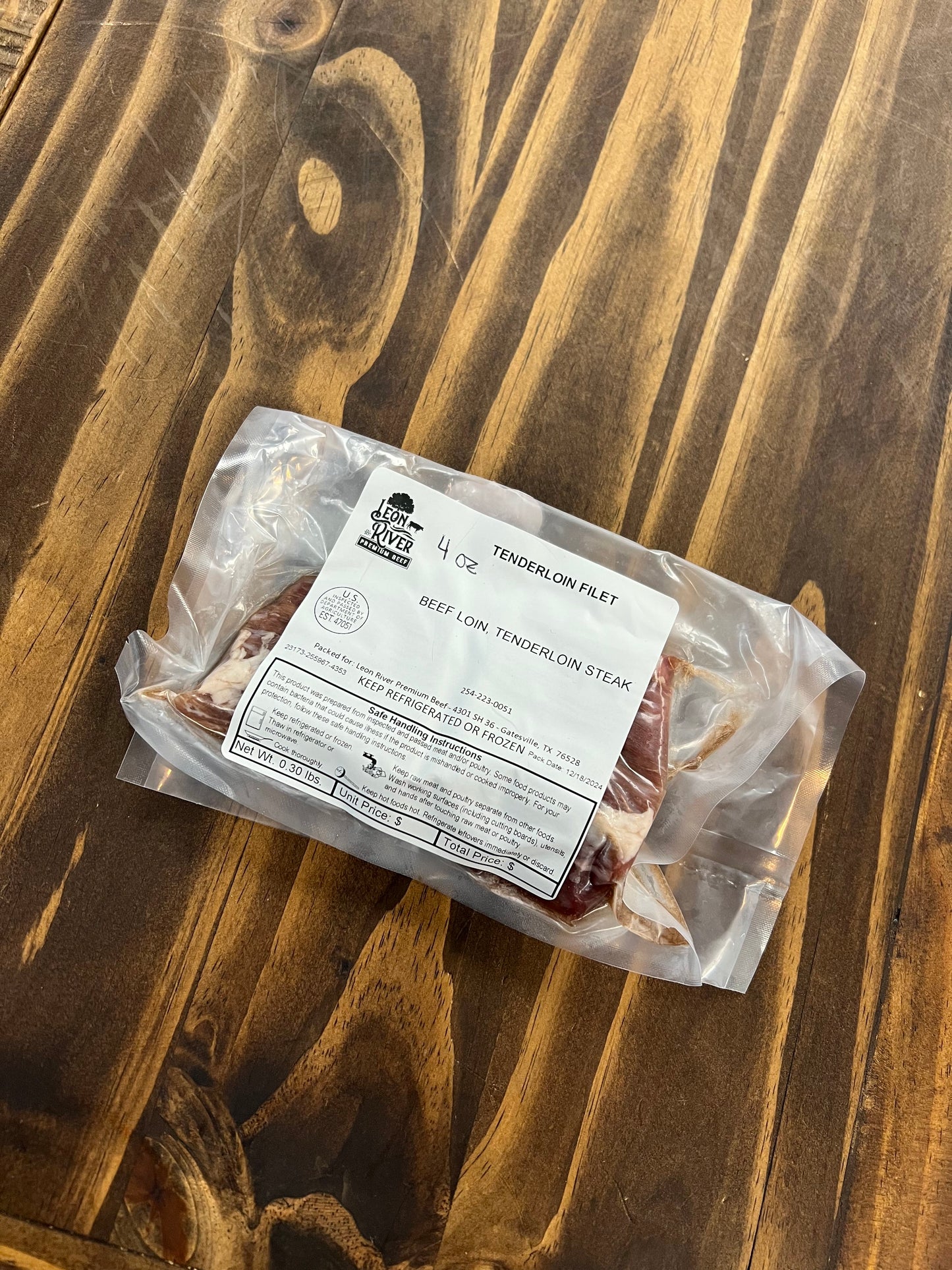 Leon River Tenderloin Steak